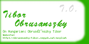 tibor obrusanszky business card
